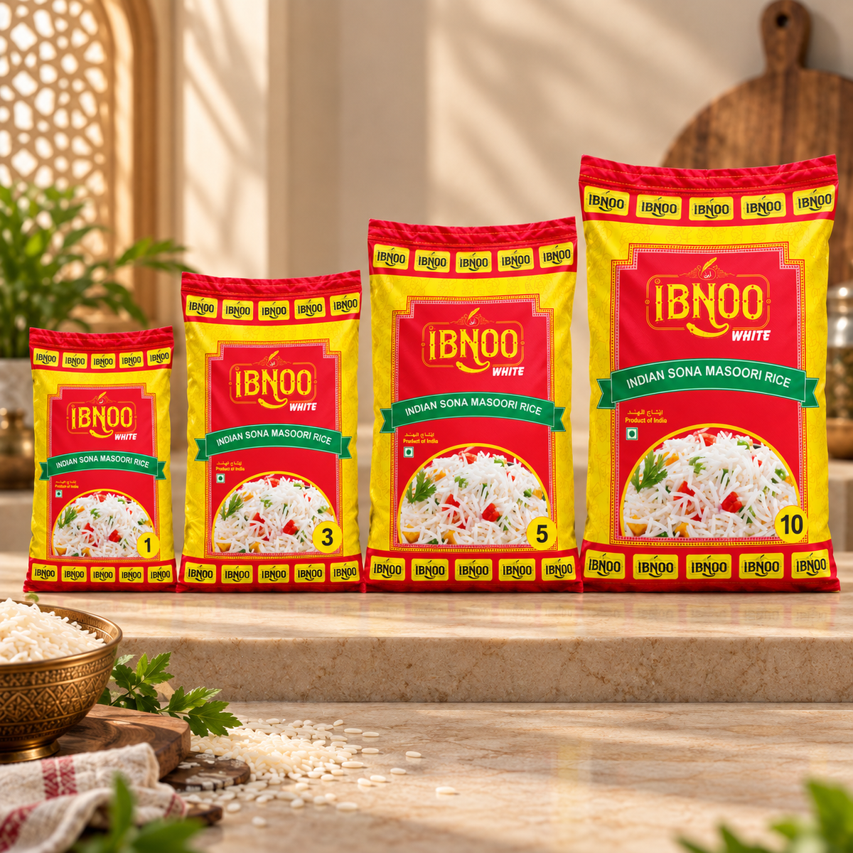 Ibnoo White Indian Sona Masoori Rice